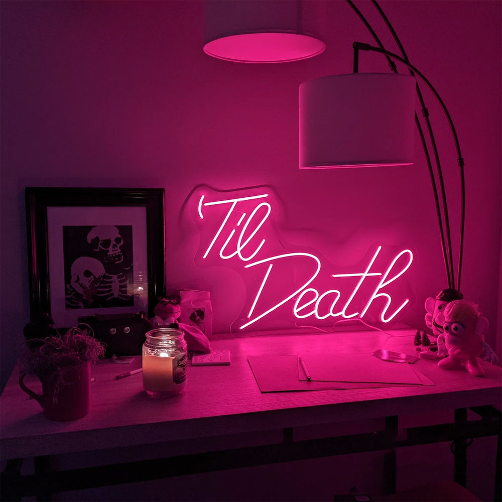 Hasta la muerte - Letrero de neón LED