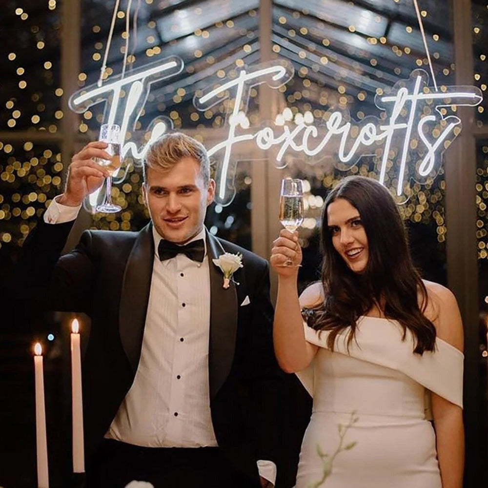 Individuelles Hochzeits-Neonschild