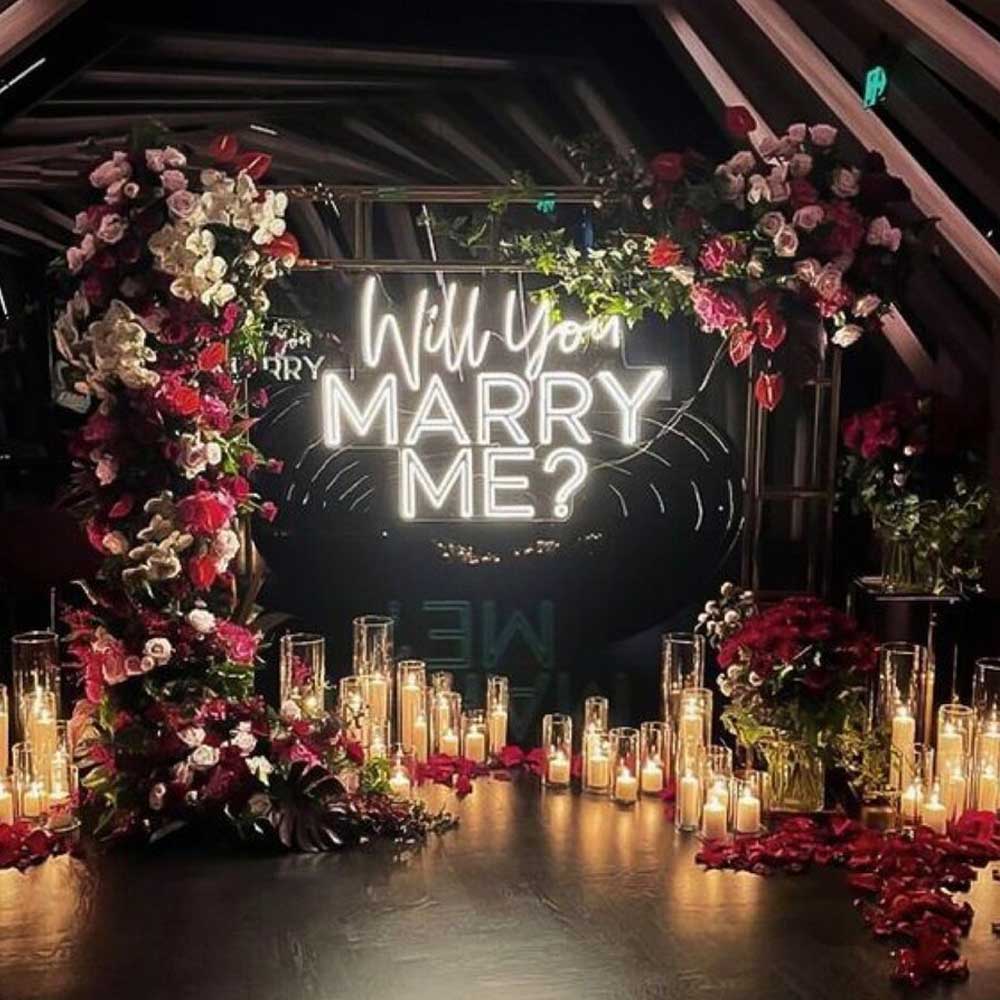 Willst du mich heiraten? - LED-Neonschild